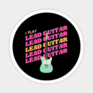 I Play Lead Guitar Surf Green Guitar Magnet